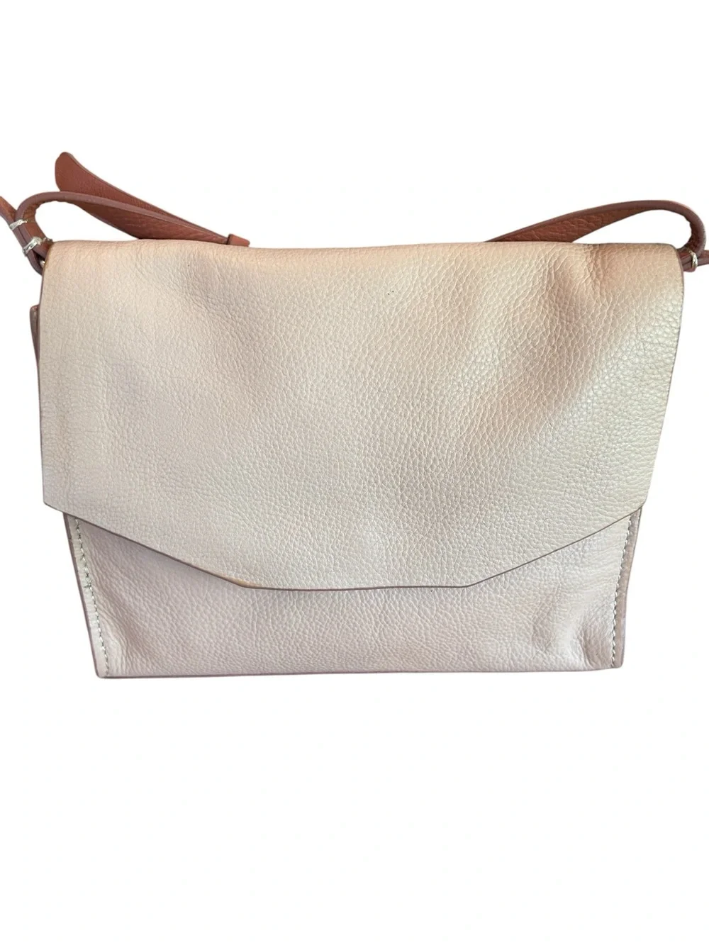 Clark’s Leather Crossbody Bag - Classic Nude & Tan - Quiet Luxury - NeutralCore